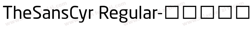 TheSansCyr Regular字体转换